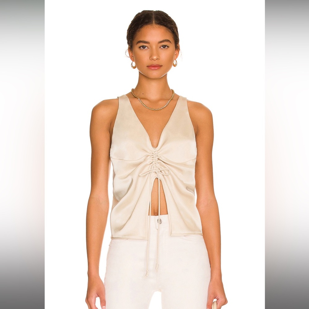 Nanushka Silky top - beautiful neutral color